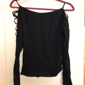 Free people intimately long sleeve black top